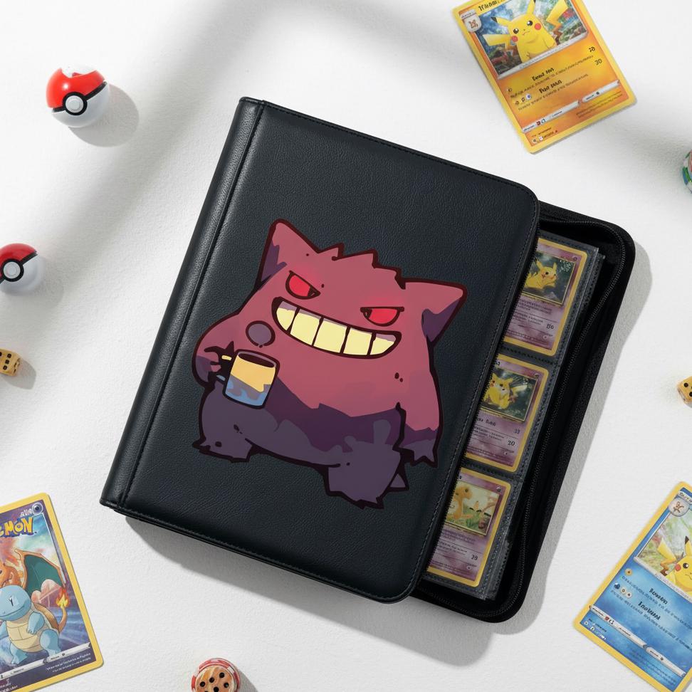 Gengar Pokemon Card Binder, Haunter Ghost Pokemon TCG Album, Trading Card Storage Folder, Pokemon Collector Gift