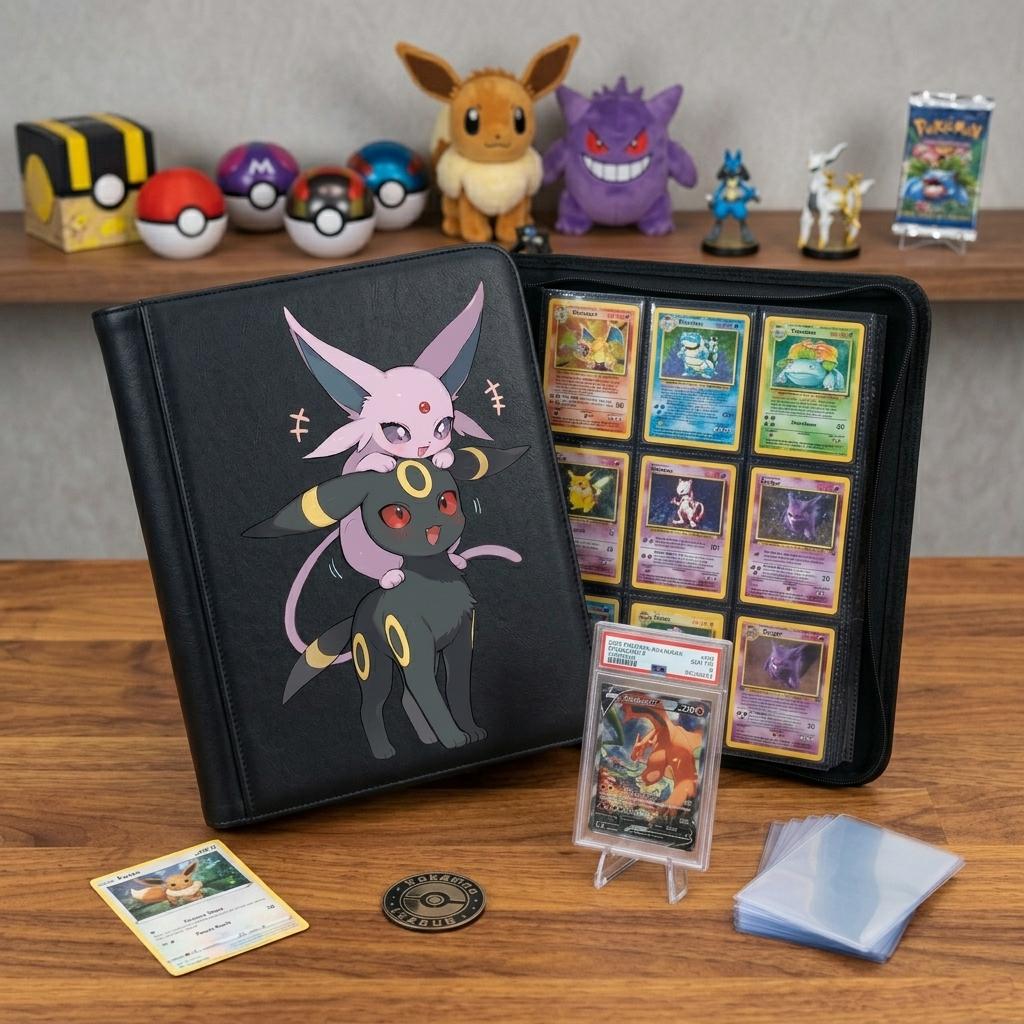 Umbreon Espeon Pokemon Custom Card Binder, Pokemon Trading Card Binder, Pokemon TCG Binder, Pokemon Collector Birthday Gift