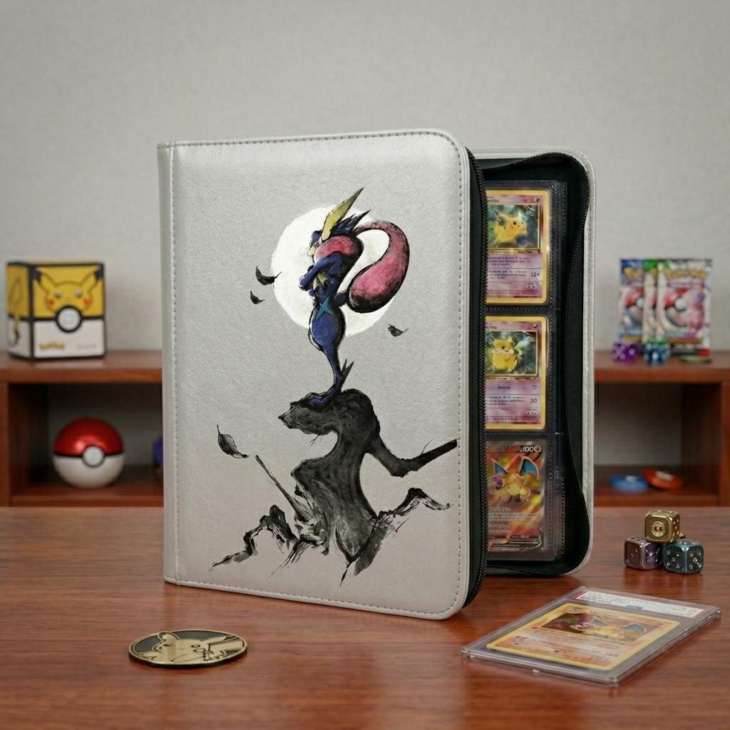 Geninja Moonlight Pokemon Binder, Anime Trading Card Album, Ninja Frog Card Holder, Zip TCG Binder, Gift for Pokemon Fans