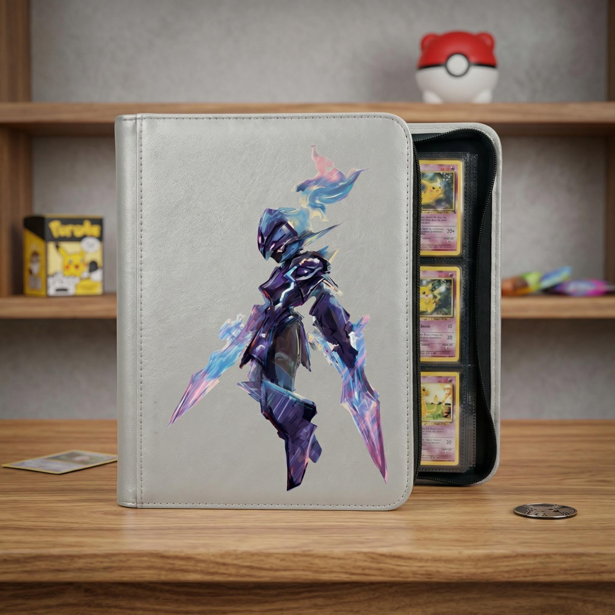 Ceruledge Pokemon Binder, Ghost Fire TCG Trading Card Game Album, Dark Fantasy Anime Card Holder Zipper Binder Gift