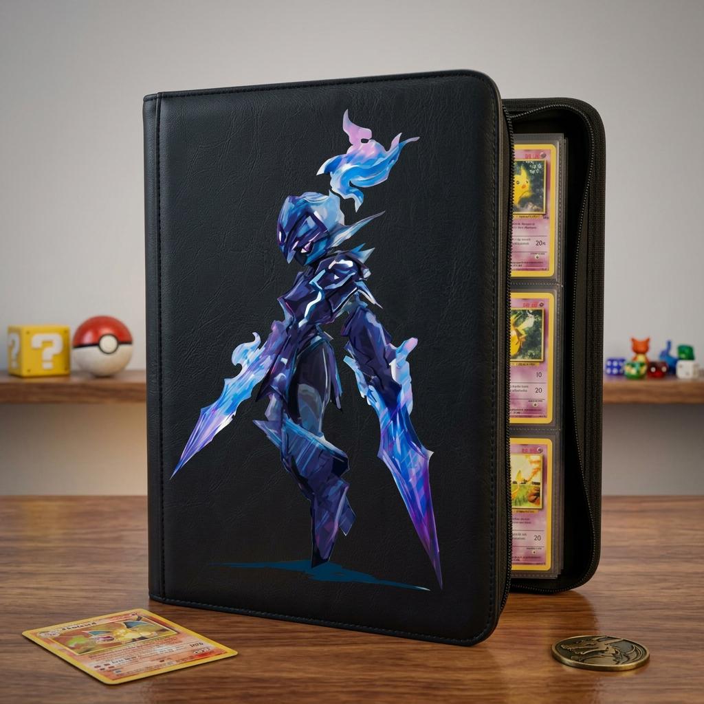 Ceruledge Pokemon Card Binder, Dark Ghost Pokemon Binder, Anime Trading Card Album, TCG Collector Zip Binder, Gift for Pokemon Fans