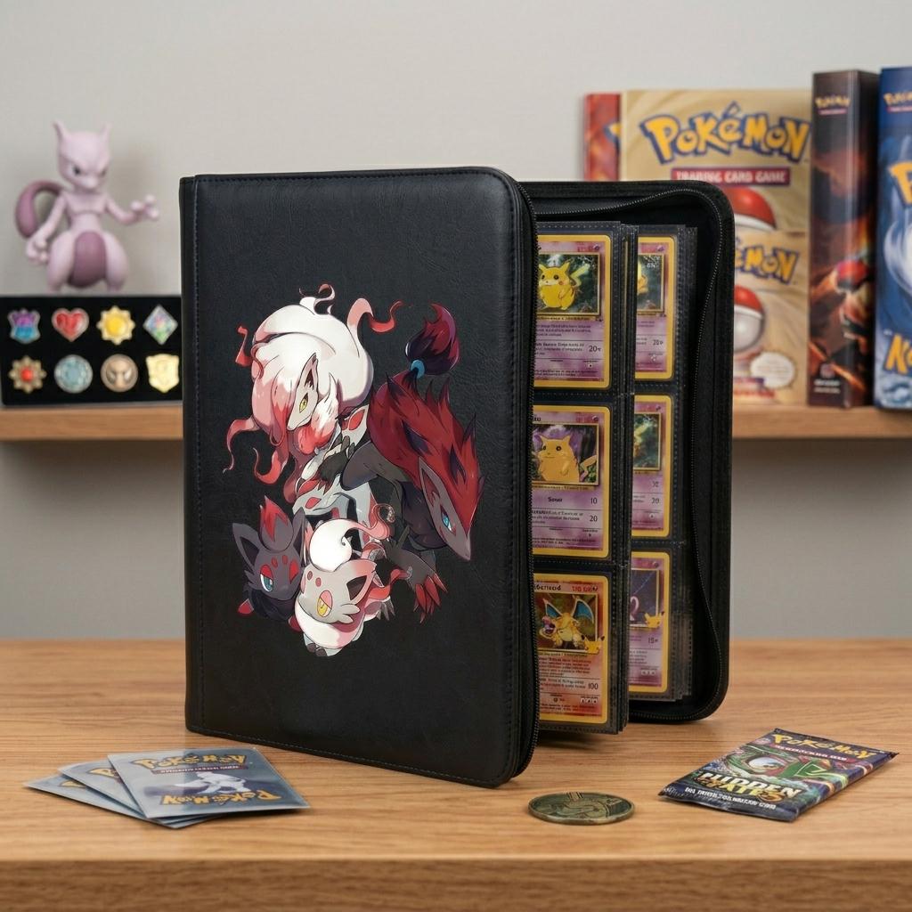 Zorua Pokemon Binder, Cute Fox Pokemon Card Album, TCG Card Holder, Anime Binder, Trading Card Storage, Kawaii Gift for Collectors