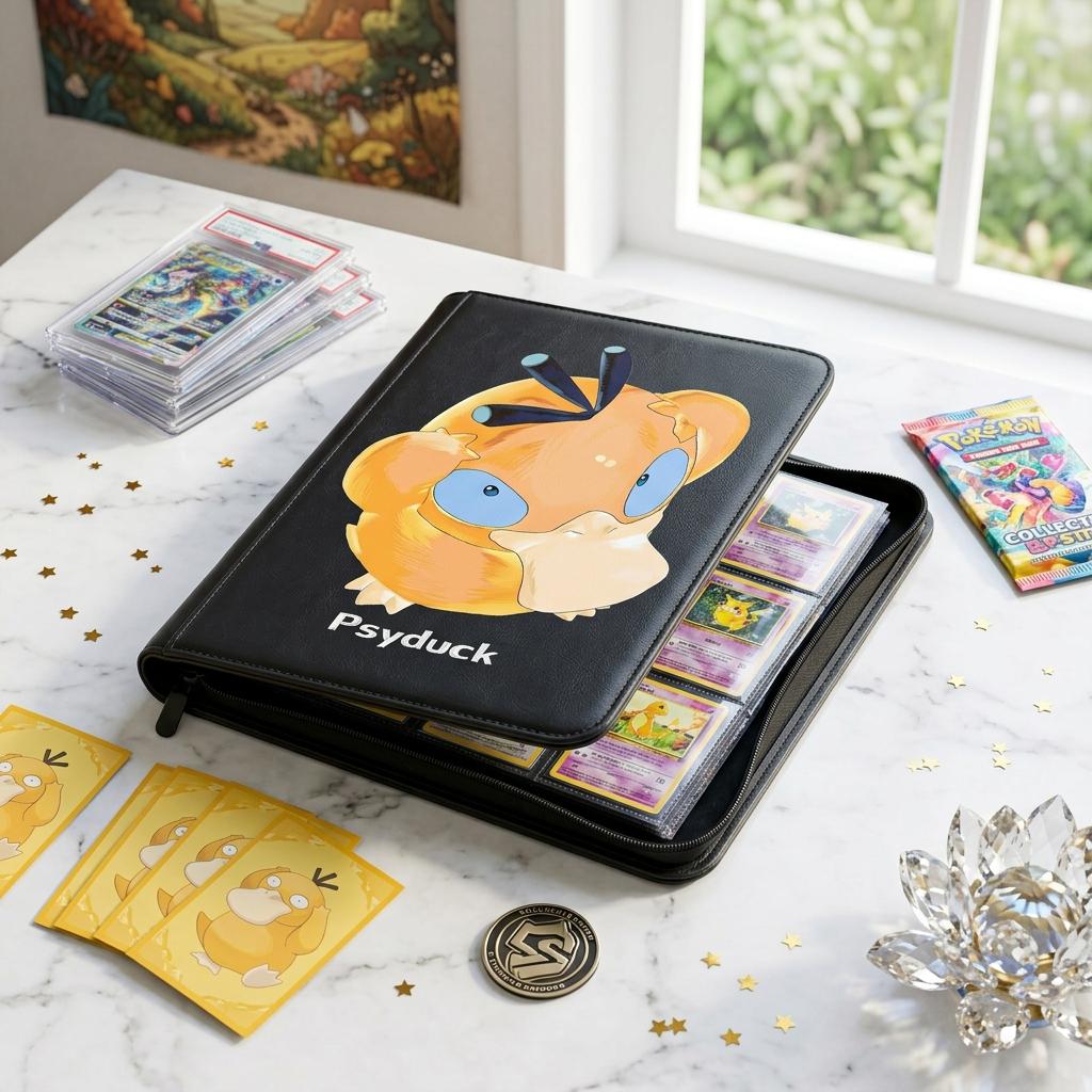 Psyduck Pokemon Custom Card Binder, Pokemon Trading Card Binder, TCG Card Binder, Gift For Pokemon Fans