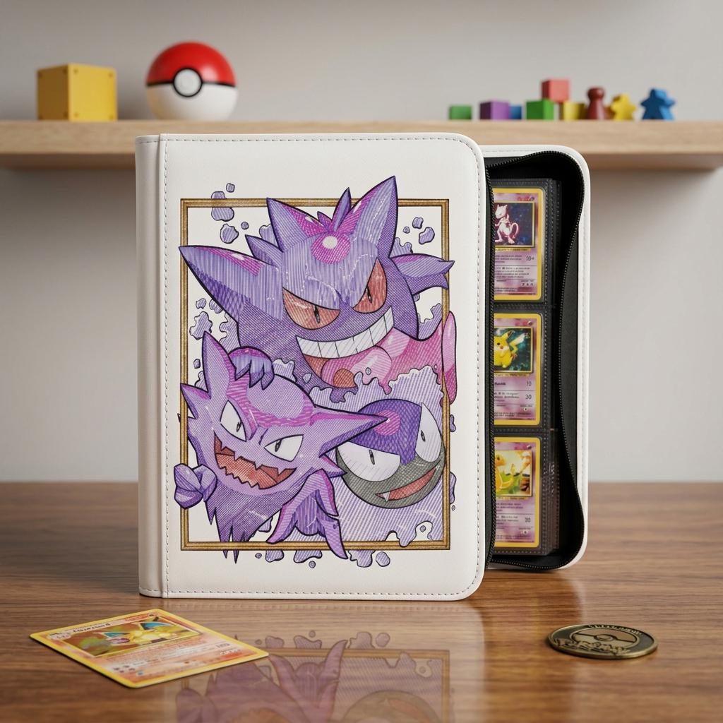 Gengar Pokemon Custom Card Binder, Pokemon Trading Card Binder, Pokemon TCG Binder, Pokemon Collector Birthday Gift