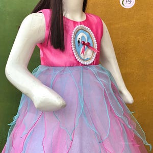 Vestido de princesa cisne para meninas - Vestido de festa de tule rosa, fantasia, roupa de aniversário
