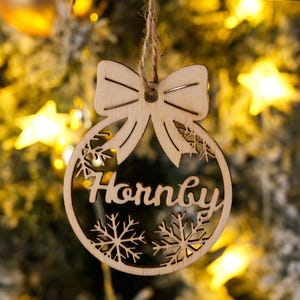 Personalized Christmas Ornaments With Name,Custom Wooden Christmas Tree Ornaments Noel,Xmas Decor,Christmas Gift Tag,Laser Cut Name Ornament