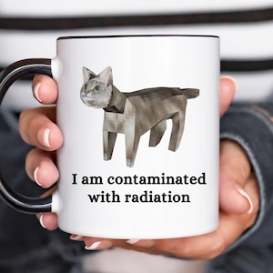 I Am Contaminated Funny Cat Meme Mug - Funny Meme Mug, Ironic Mug, Oddly Specific, Unhinged Mug, Cursed, Cringe Mug, Gen Z Humor, Joke Gift
