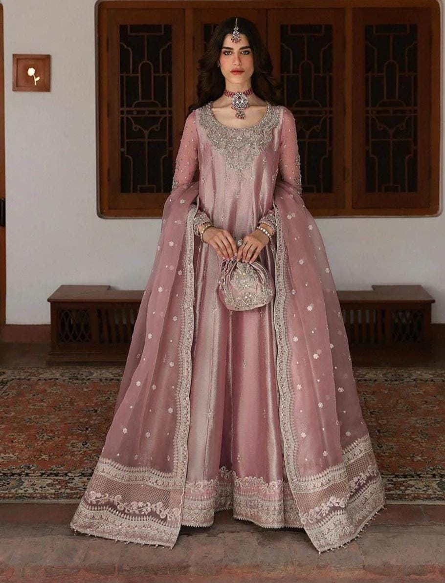 pastel nikkah dress Pakistani Wedding Lehenga | Pastel Embroidered Dress