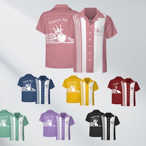 Custom Bowling Shirt, Personalized Bowling Button Up Shirts, Bowling team uniform, Bowling casual shirt, Breathable Bowling shirt