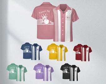 Custom Bowling Shirt, Personalized Bowling Button Up Shirts, Bowling team uniform, Bowling casual shirt, Breathable Bowling shirt