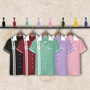 Camiseta familiar personalizada para equipo de bolos, camisas de bolos personalizadas con botones, camisa casual de bolos, camisa transpirable Hawa