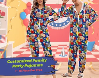 Custom Family Photo Onesie – Personalized Hooded Pajamas