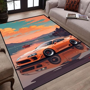 Jdm Car Rug,Jdm Rug,Japanese Car Rug,Car Rug,Man Cave Decor, Room Decor, Decor Rug,Boys Room Rug,Young Room Rug,Kids Room Rug, Birthday Gift