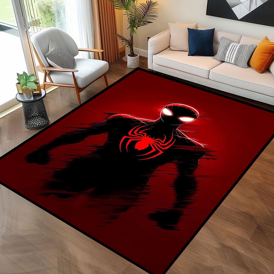 Spiderman,spiderman Rug,gamer Room Rug,superhero Rug,playroom Rug,kids ...