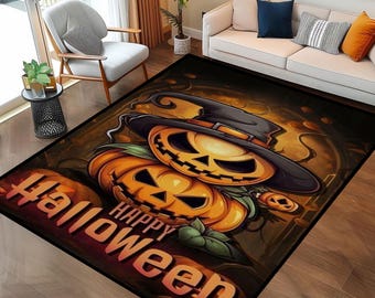 Halloween,Halloween Rug,Halloween Pumpkin Rug,Halloween Home Decor,Halloween Rug With Pumpkins,Witch Pumpkin Halloween Decor, Halloween Gift