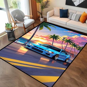 Jdm Car Rug,Jdm Rug,Japanese Car Rug, Car Rug , Racing Rug , Room Decor, Decor Rug,Boys Room Rug,Young Room Rug,Kids Room Rug, Birthday Gift