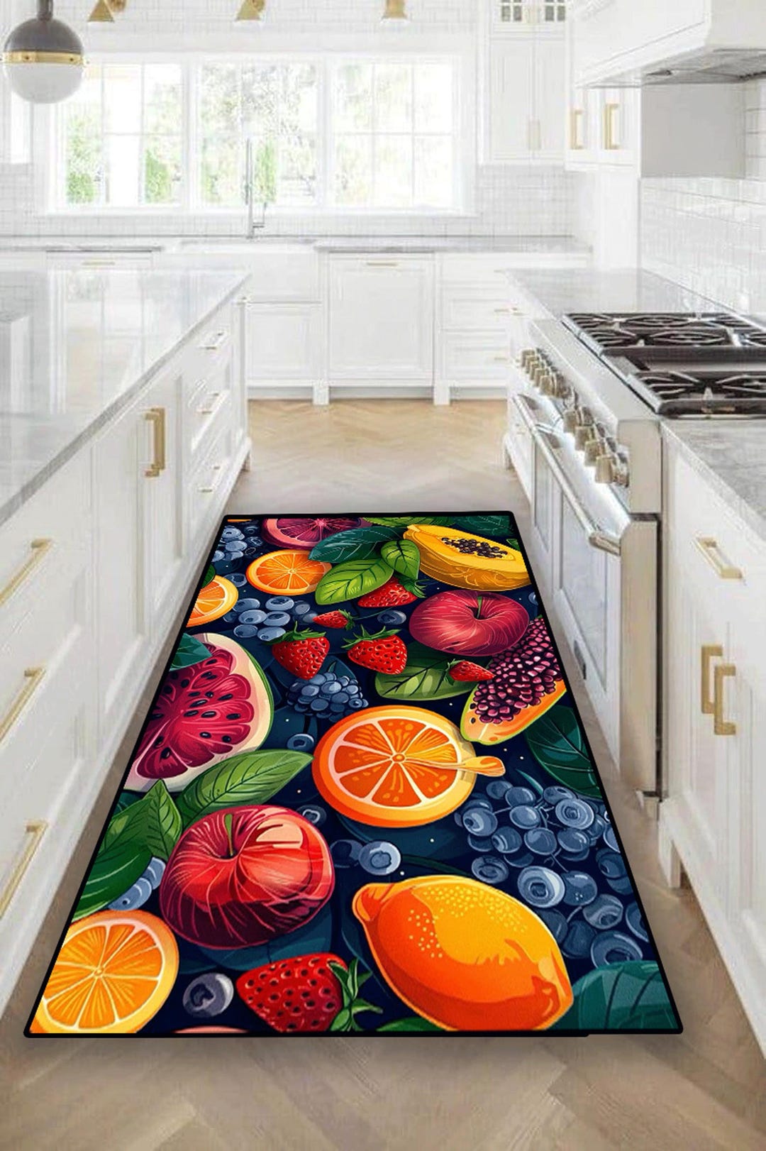 Fruits Rug ,colorful Fruit Rug,fruits Themed Rug,cute Kitchen Rug ...