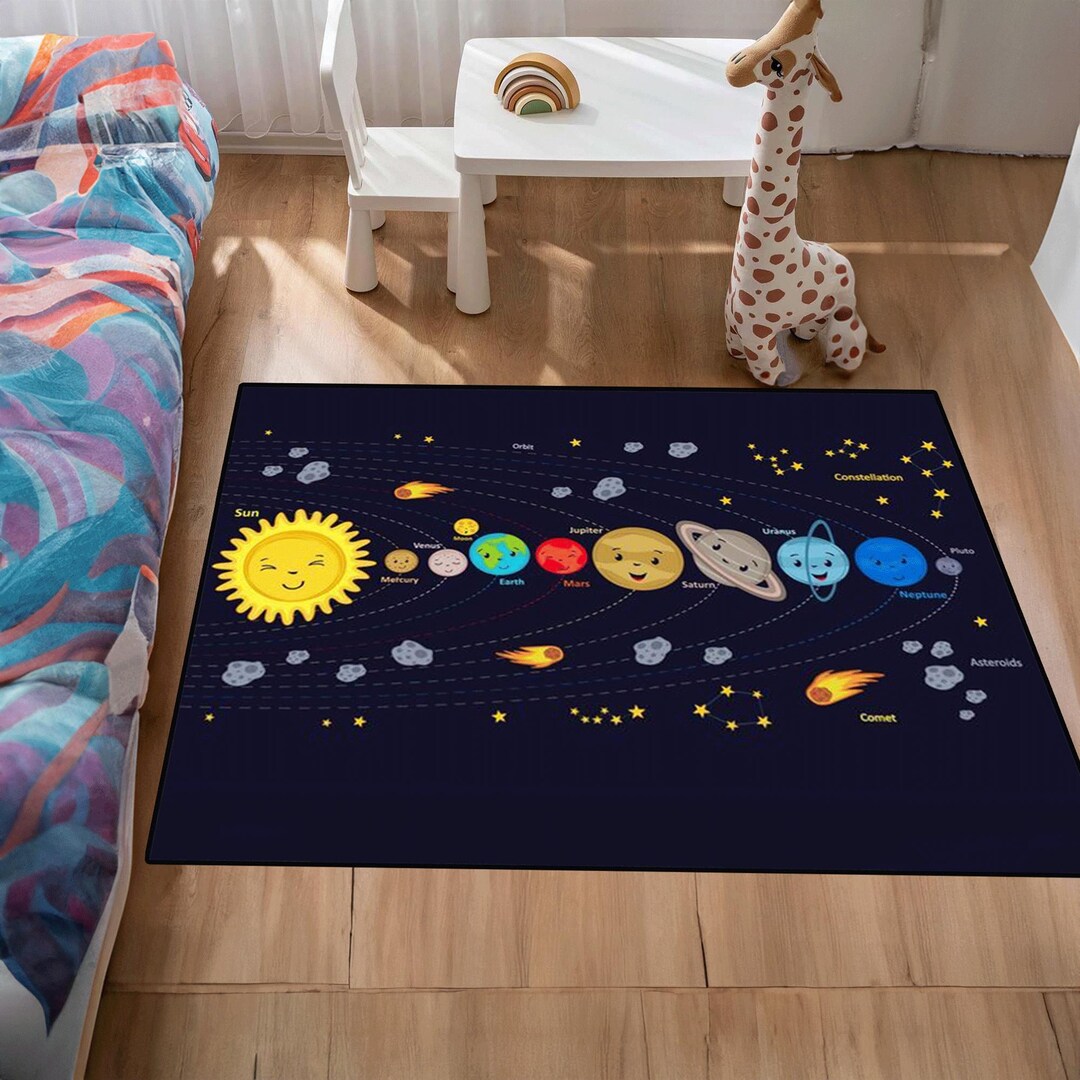 Solar Systen Rug Solar System Rug ,cute Planets Rug ,kids Room Rug ,kids Rug,kids Room ...