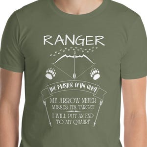 D&D Ranger T-Shirt, Dungeons and Dragons Ranger Class Tee, Fantasy RPG Gaming Shirt, DnD Geek Gamer Gift