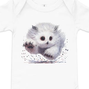 Cute D&D Running Owlbear Baby Bodysuit, Fantasy RPG Onesie, Dungeons and Dragons Adventurer Baby Outfit