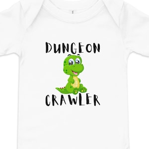 Dungeon Crawler Baby Bodysuit, D&D Themed Baby Onesie for Gamer Parents, Nerdy Baby Shower Gift