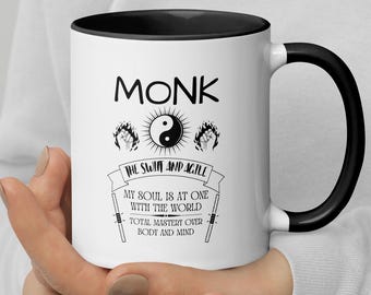 D&D Monk Mug: Dungeons and Dragons RPG Gamer Gift