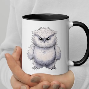 Angry Baby Owlbear Mug, DnD Coffee Tea Cup, Funny RPG Dungeons and Dragons Gift for Dungeon Masters & Players, Tabletop Gaming Drinkware