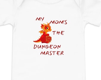 DnD Baby Bodysuit: Mom Dungeon Master Cotton Onesie