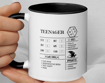 Teenager D&D Mug: Funny RPG Coffee Cup for Gamers