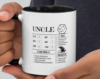 Taza de Tío de D&D: Divertida taza de café de rol, regalo para Dungeon Master
