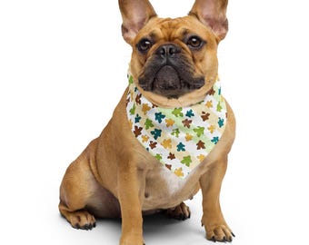 Bandana para mascotas del juego de mesa Meeple: accesorio para perros y gatos gamer