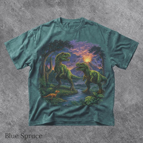 Vintage Jurassic Dinosaur 90s Graphic T-Shirt, Retro T-Rex & Triceratops Shirt, 90s Prehistoric Graphic Tee, Dino Top, Nostalgia Nature Gift