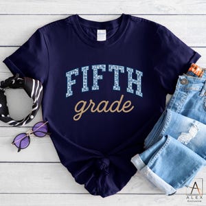Fifth Grade Teacher Shirt, Toile de Jouy 5th Grade TShirt, Fifth Grade Teacher Appreciation Gift, Elementary School T-shirt, Teacher Shirt