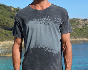 T-SHIRT imprimé | Tee-shirt graphique en coton biologique | Vêtements de festival | T-shirts hommes | OFFRANDES