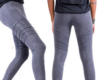 Long Leggings | Organic Cotton | Yoga | Stonewash | Festival pants | Ethical Fashion | OFFRANDES