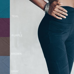Organic Cotton Leggings Best Yoga Pants Black Tights High Waist