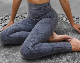Legging met hoge taille | Biologisch katoen | Ontwerper Urban Yogabroek | Actieve of loungekleding | OFFRANDES