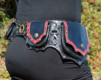 Leather Hip Belt Utility Belt Festival Fanny Pack | Etsy