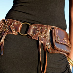 Leather Utility Belt Handmade Hip Belt Fanny Pack Gypsy | Etsy
