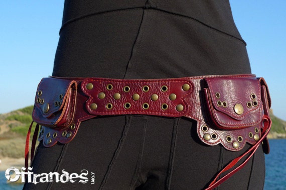 Leather Utility Belt Handmade Designer Pocket Belt High | Etsy