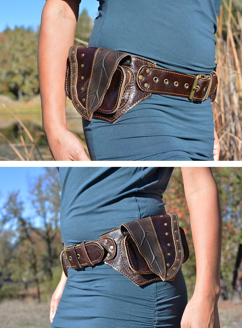 Leather Utility Belt Handmade Designer Pocket Belt Etsy