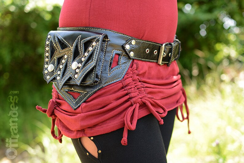 Leather Utility Belt Handmade HIP BELT Festival Pocket Etsy