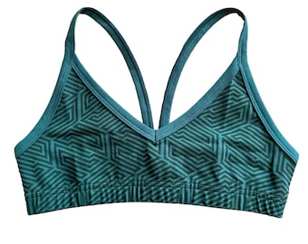 Organic Cotton Bralette: Printed Yoga Bra, Activewear Sports Bra