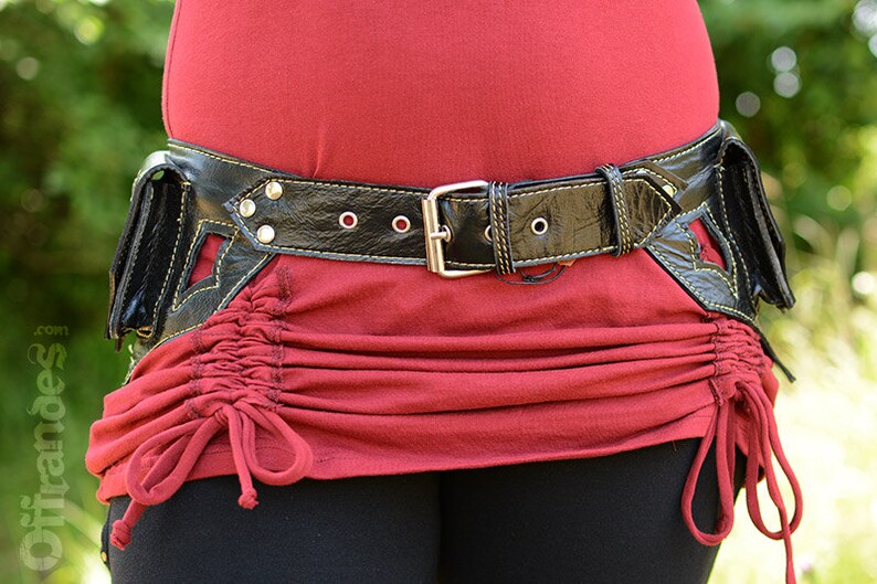 Leather Utility Belt Handmade HIP BELT Festival Pocket Etsy