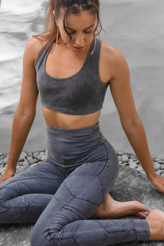 Active Wear Organic Cotton Yoga Bra Comfortable and Supportive Criss Cross  Straps OFFRANDES 
