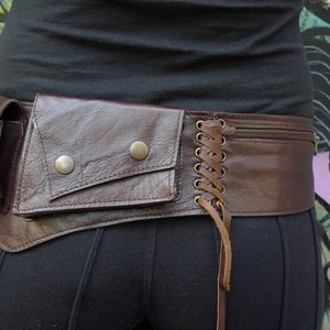 Leather Utility Belt Handmade Hip Belt Waist Bag Pocket - Etsy