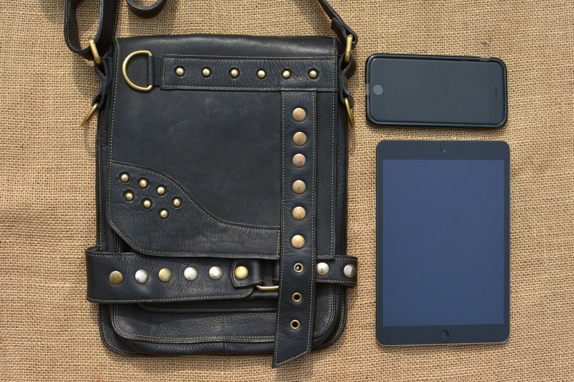 Leather Satchel Crossbody Messenger Bag Sling Bag Etsy