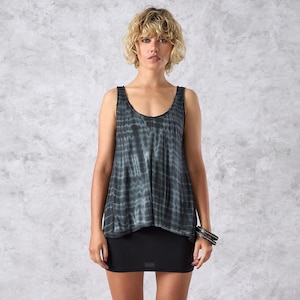 Ikat Modal Tank Top: Relaxed Fit Sustainable Sleeveless Top