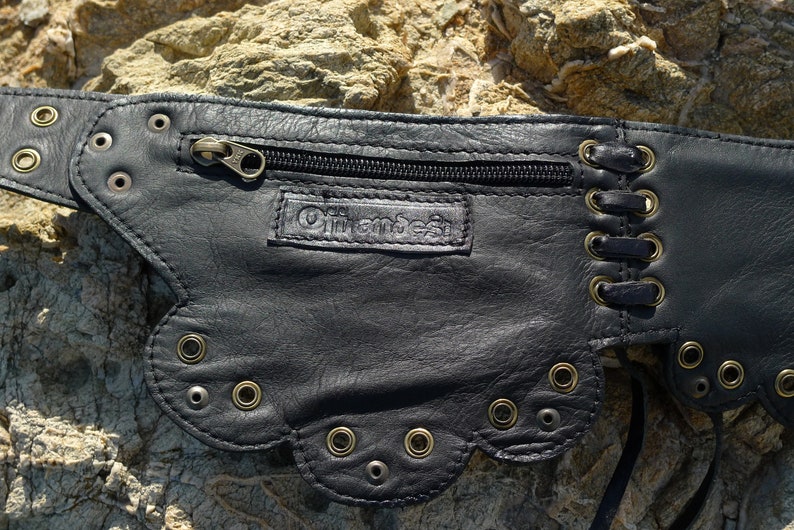 Leather Utility Belt Handmade Designer Pocket Belt Hip Etsy