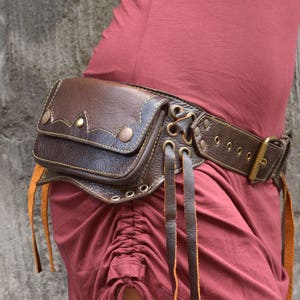 Leather Hip Belt Utility Belt Festival Fanny Pack - Etsy